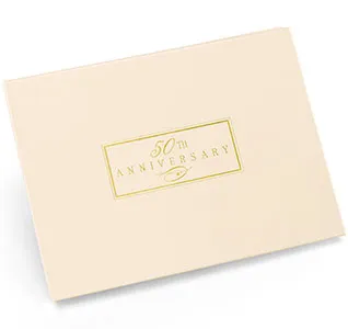 50th Anniversary Ivory Guest Book
