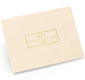 50th Anniversary Ivory Guest Book