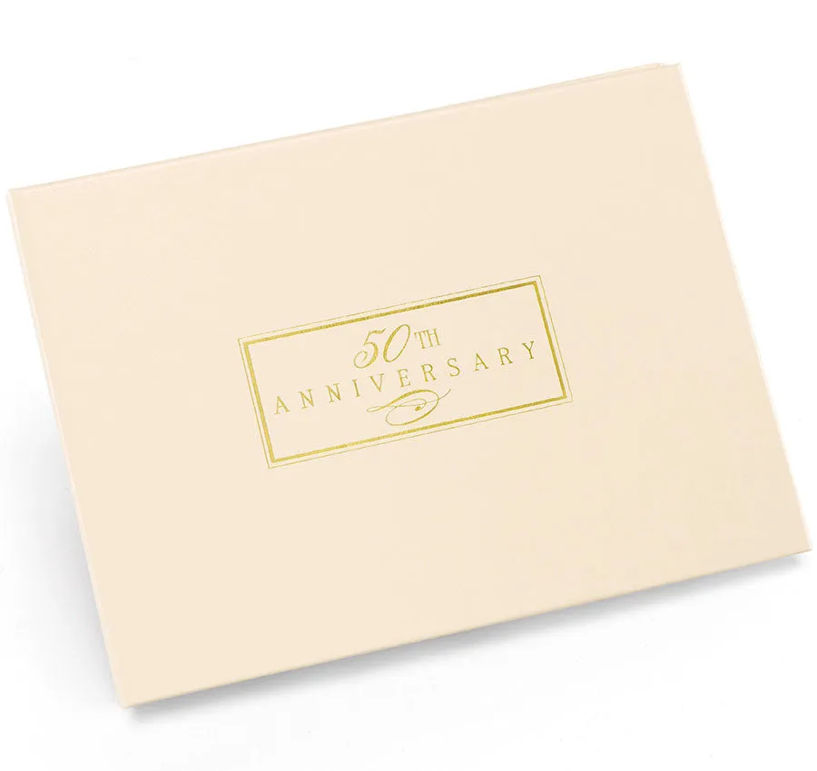 50th Anniversary Ivory Guest Book