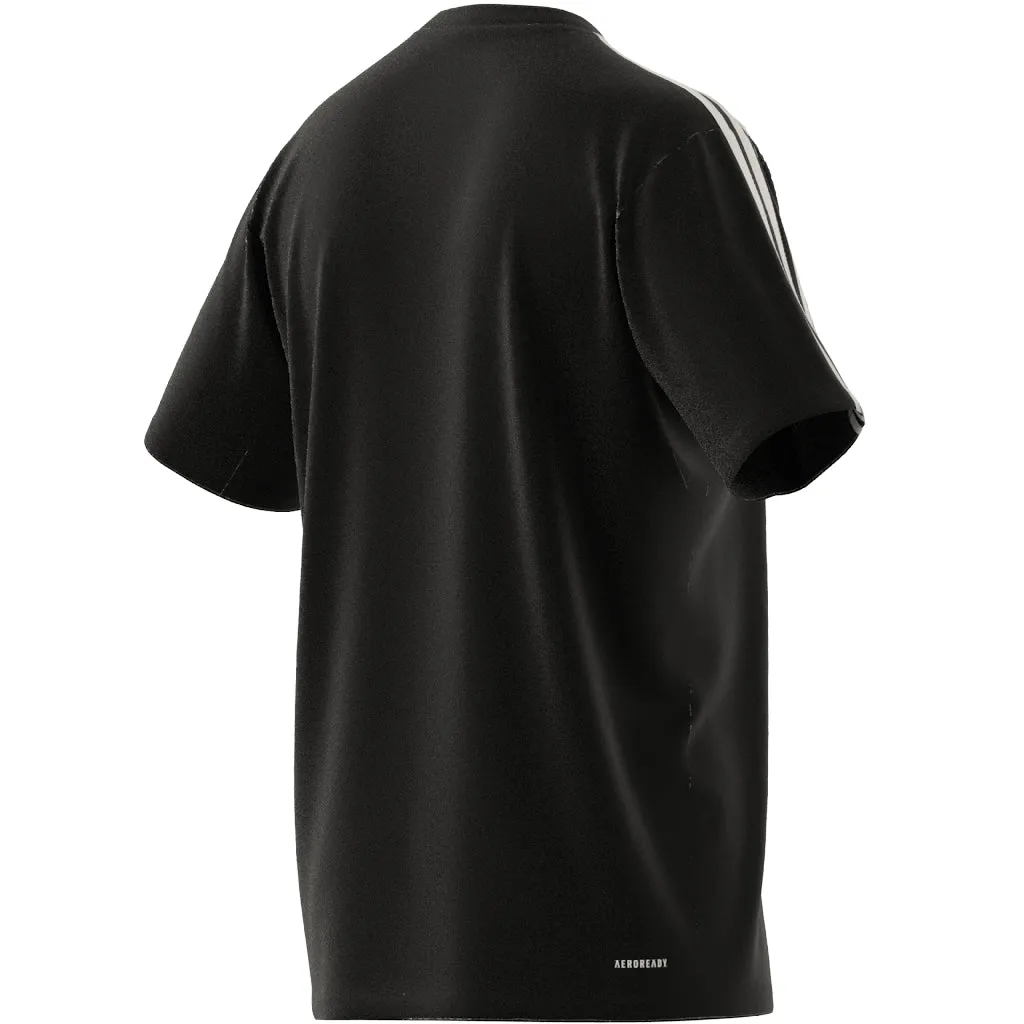 Adidas Adidas Train Essentials Base 3- Stripes Training Men's T-Shirt Black