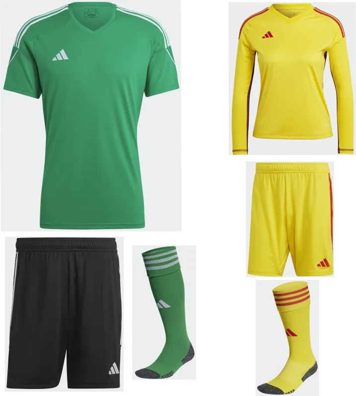 ADIDAS TIRO 23 PREMIUM SS KIT BUNDLE TEAM GREEN WHITE
