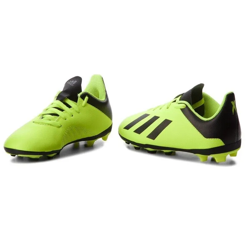 Adidas X 18.4 FXG J DB2420 Kid Boys Solar Yellow/Black Soccer Cleats Boot HS3426