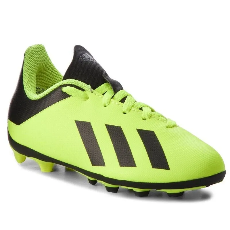 Adidas X 18.4 FXG J DB2420 Kid Boys Solar Yellow/Black Soccer Cleats Boot HS3426