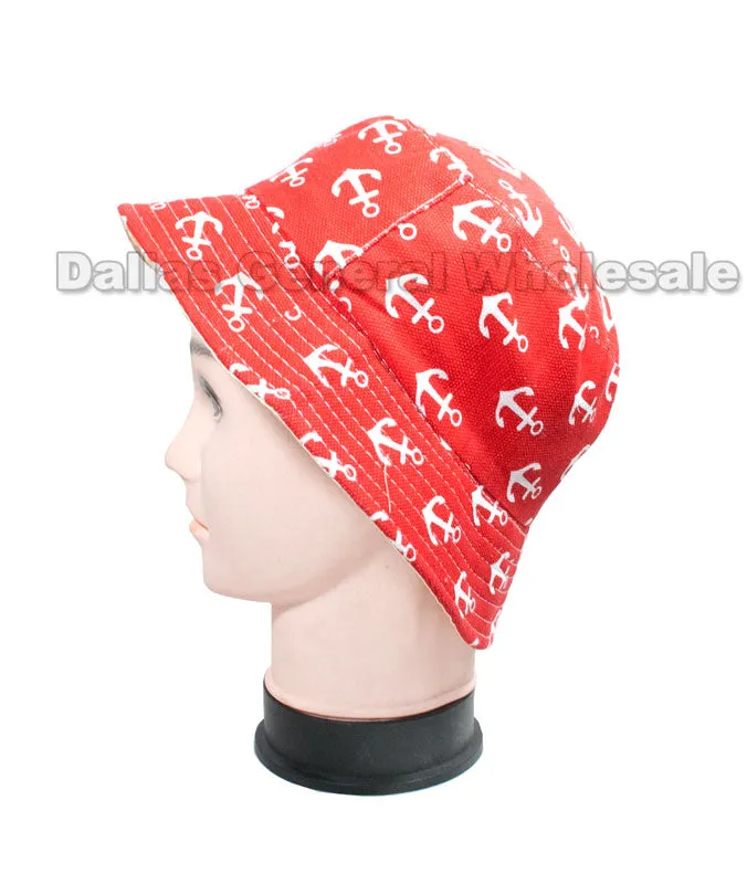 Adults Anchor Bucket Hats Wholesale