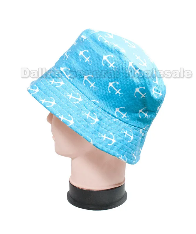 Adults Anchor Bucket Hats Wholesale