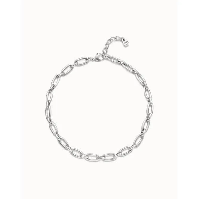 Alien Silver Metal Necklace