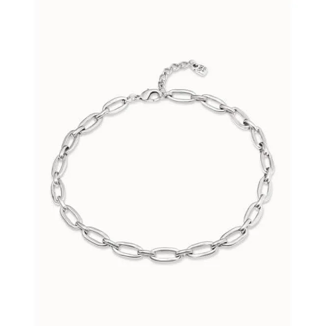 Alien Silver Metal Necklace