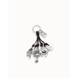 Amulet Silver Leather Key Ring