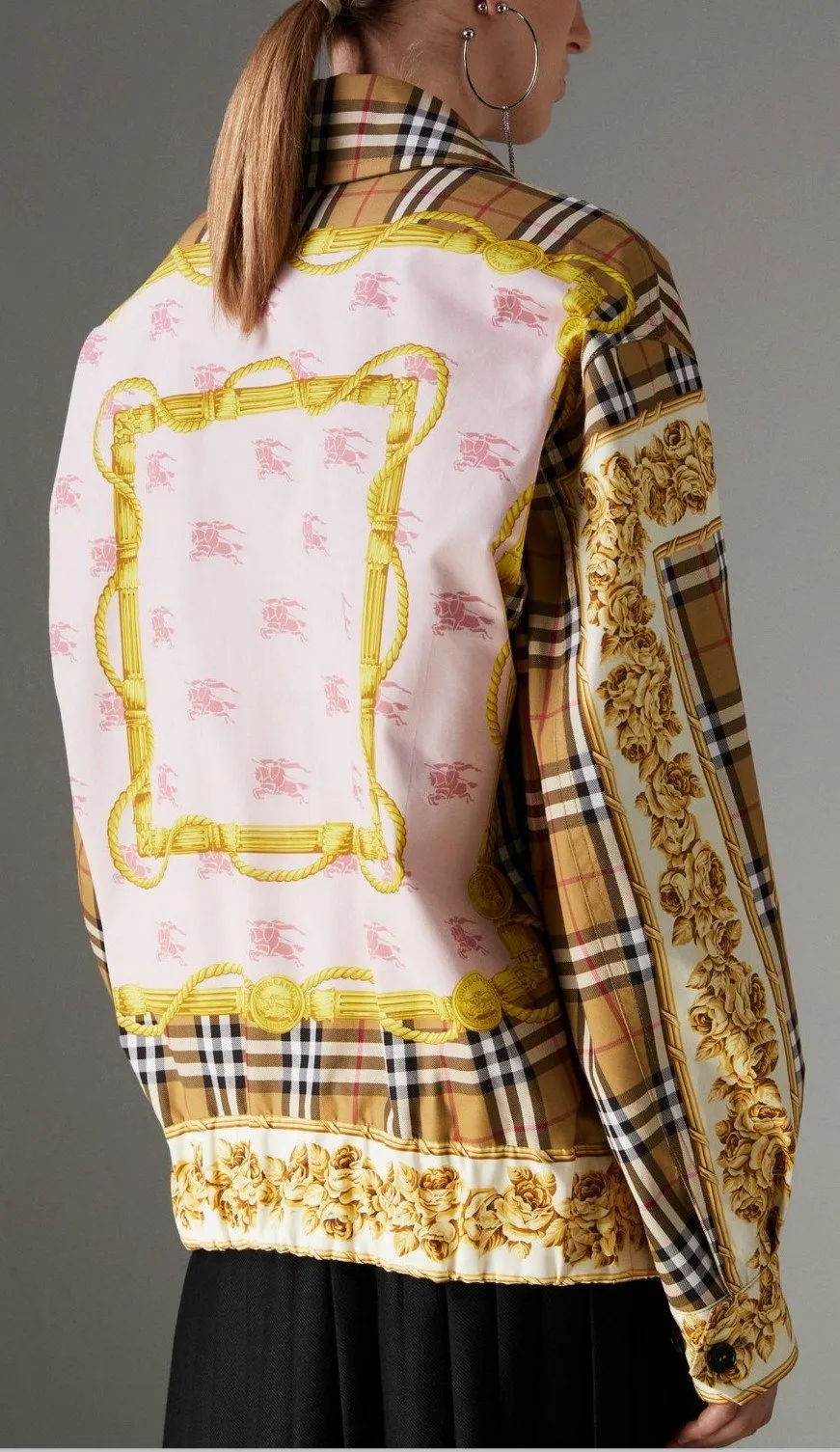 Archive Scarf Print Harrington Jacket