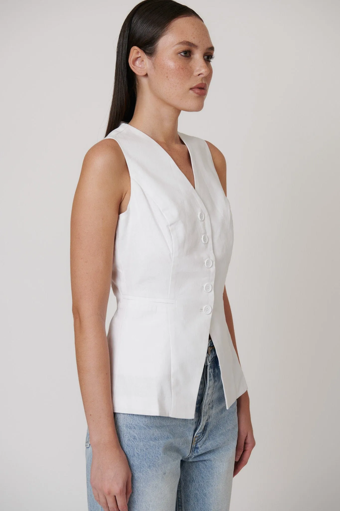 Bayse Brand | Ellis Vest - Ivory