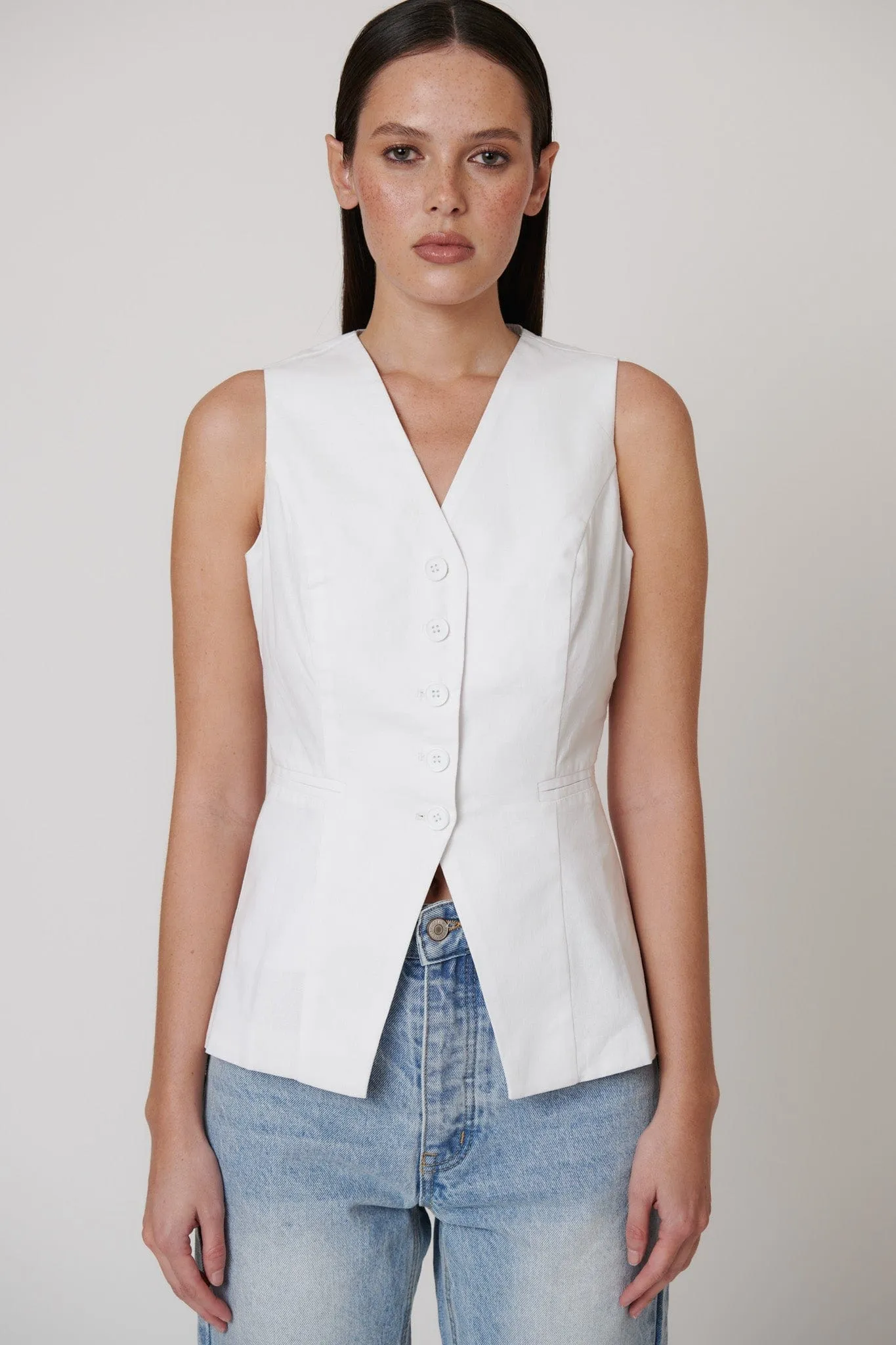 Bayse Brand | Ellis Vest - Ivory