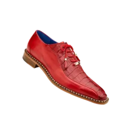 Belvedere Chery Red Gabriele Men's Dress Shoes Genuine Alligator Leather