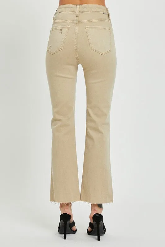 Button Down Ripped Straight Pants