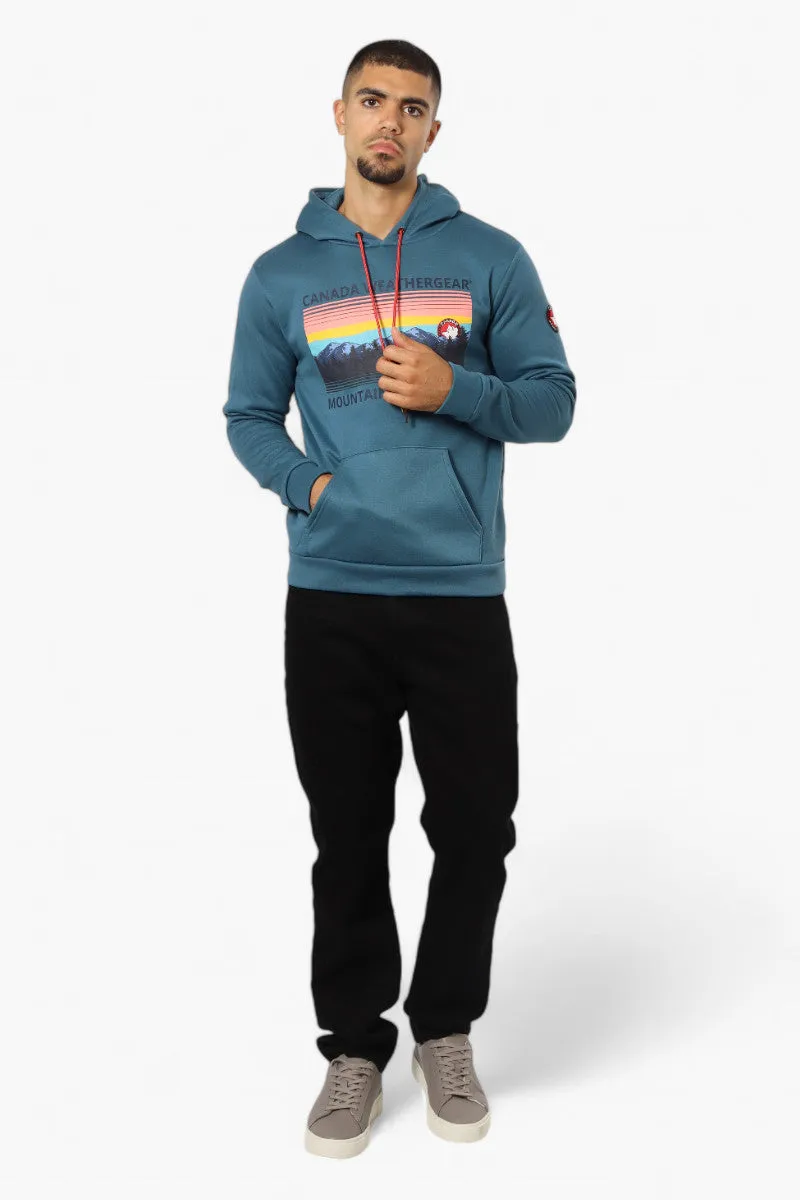 Canada Weather Gear Mountain Outfitters Print Hoodie - Teal