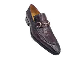Carrucci purple embossed leather men's dress shoes silver buckle new style