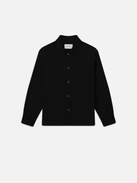 Double Face Shirt Jacket -- Black