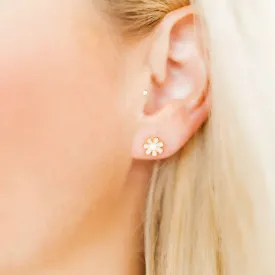Elsie Flower Screwback Stud Earrings