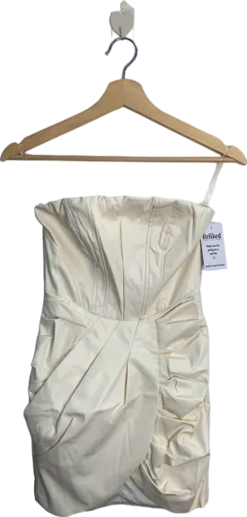 Fashion Nova White Strapless Dress XS