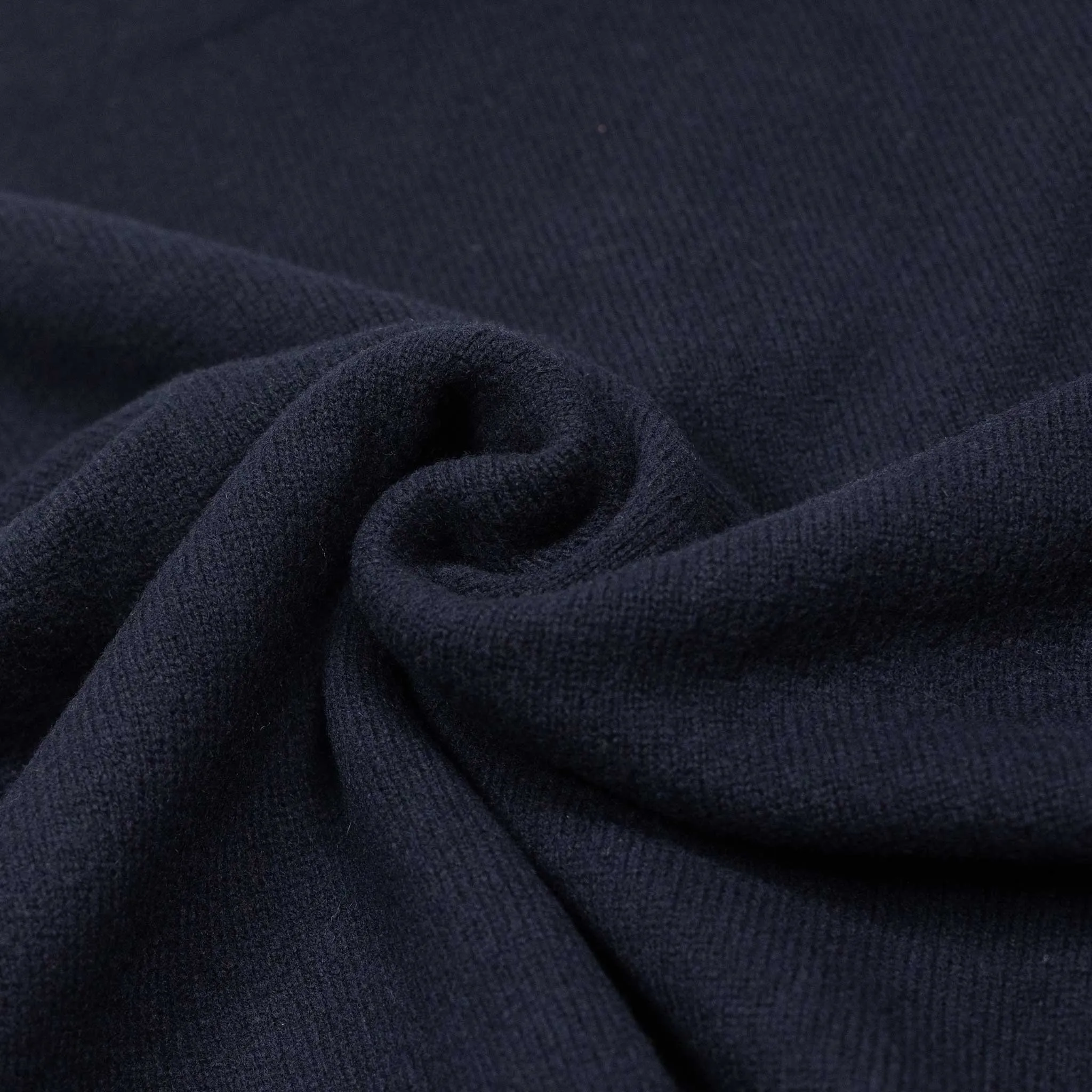 Fine gauge turtleneck sweater in navy wool