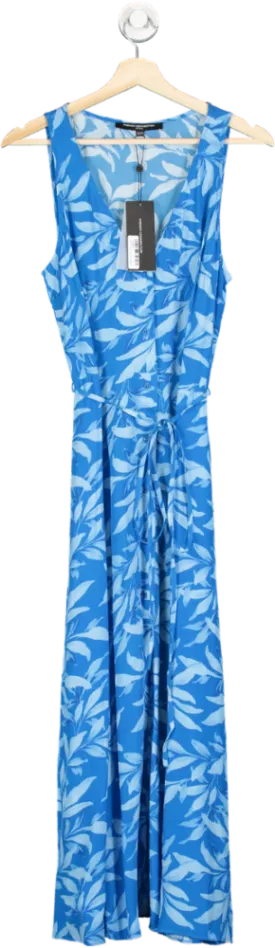 French Connection Blue Sea Star Floral Print Maxi Dress UK 12