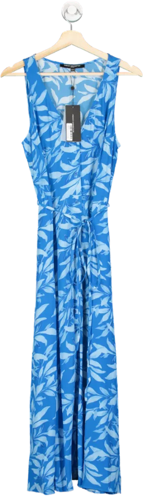 French Connection Blue Sea Star Floral Print Maxi Dress UK 12