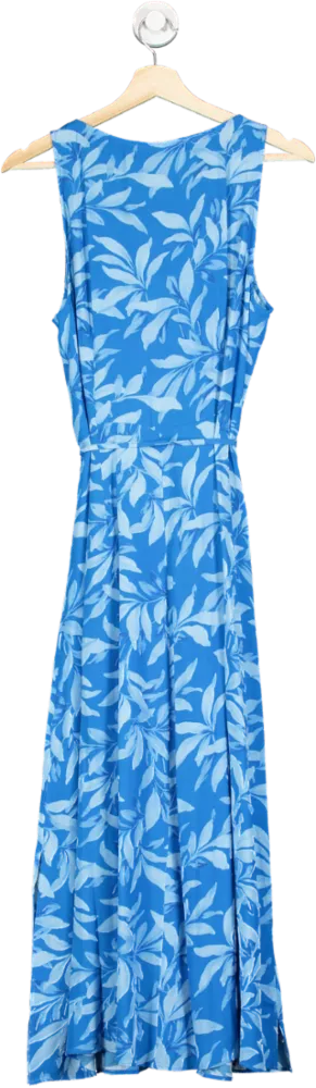 French Connection Blue Sea Star Floral Print Maxi Dress UK 12
