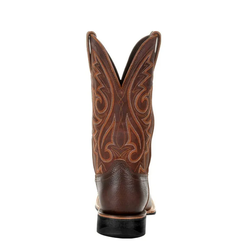 Funki Buys | Boots | Men's Mid-calf Embroidered Cowboy Boot