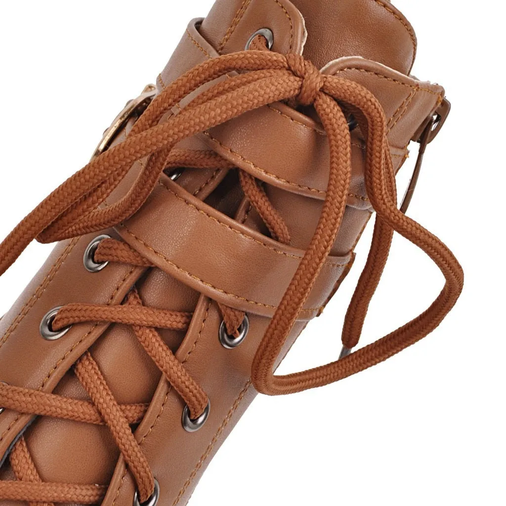 Funki Buys | Boots | Women's Block Heel Buckle Strap Ankle Boots