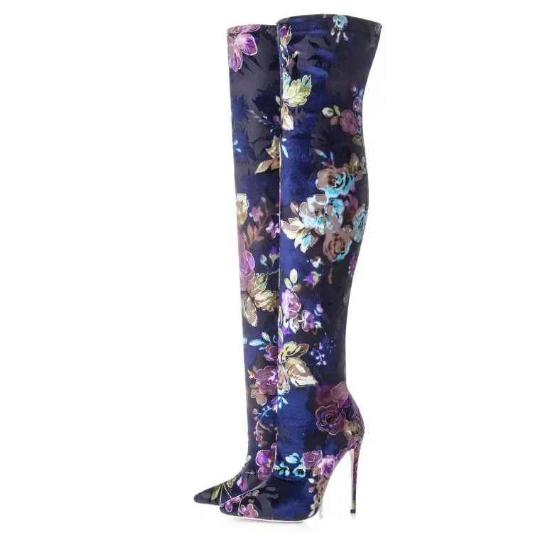 Funki Buys | Boots | Women's Snake Leopard Cloth Long Boots