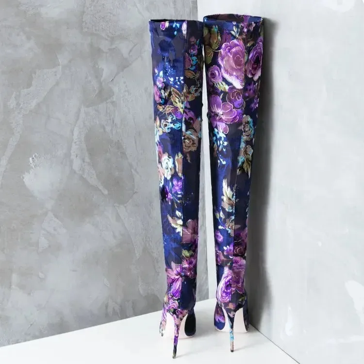 Funki Buys | Boots | Women's Snake Leopard Cloth Long Boots