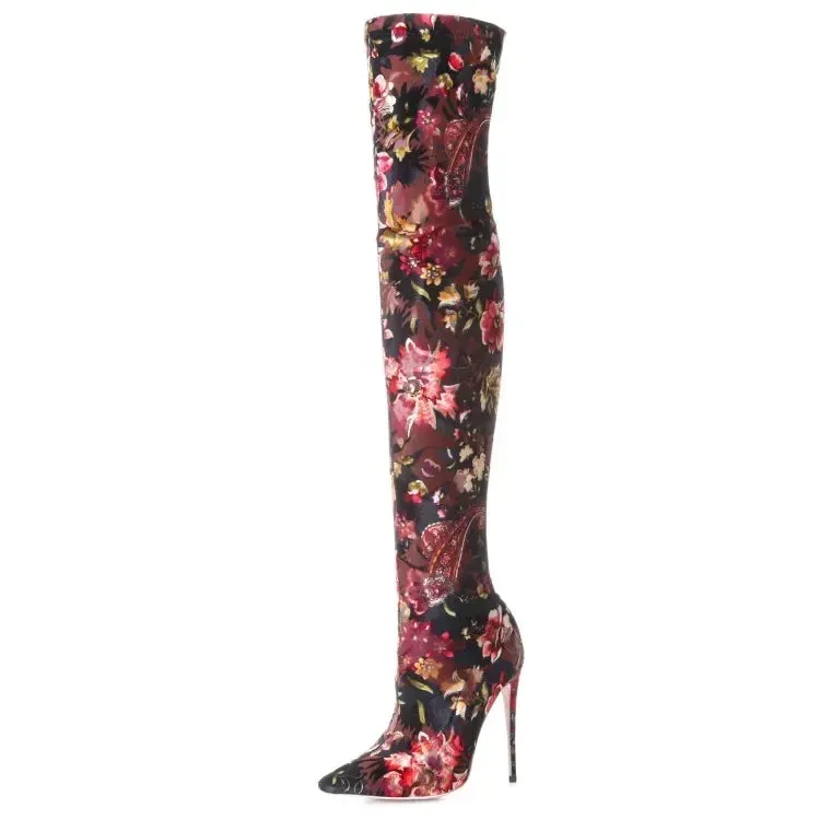 Funki Buys | Boots | Women's Snake Leopard Cloth Long Boots
