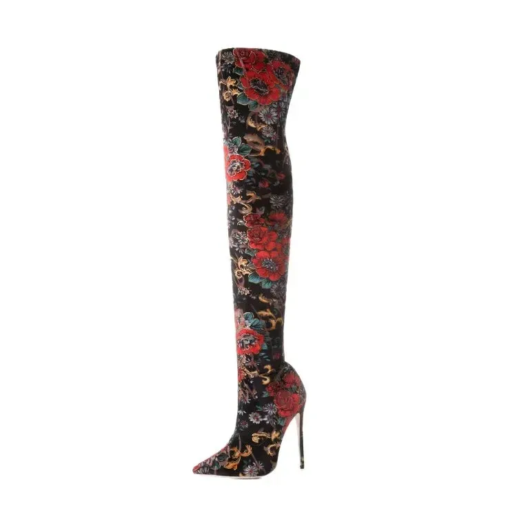 Funki Buys | Boots | Women's Snake Leopard Cloth Long Boots