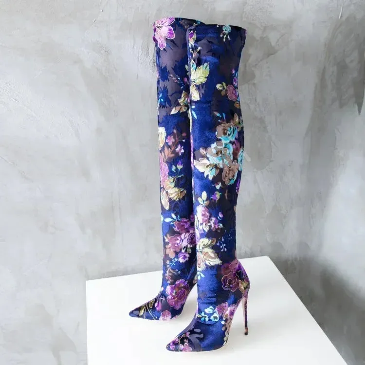 Funki Buys | Boots | Women's Snake Leopard Cloth Long Boots