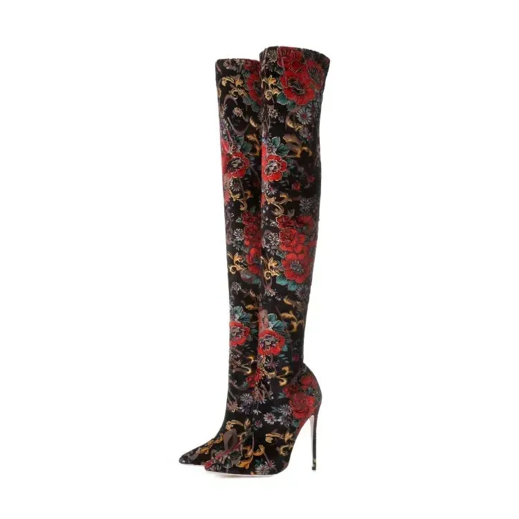 Funki Buys | Boots | Women's Snake Leopard Cloth Long Boots