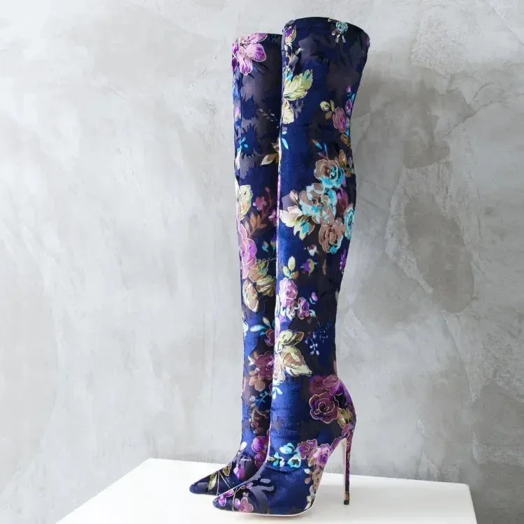Funki Buys | Boots | Women's Snake Leopard Cloth Long Boots