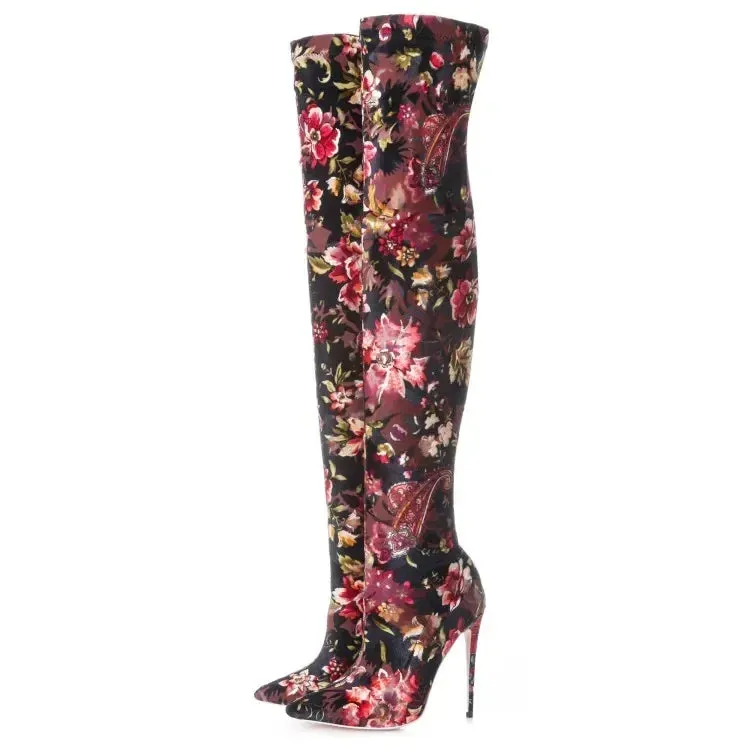 Funki Buys | Boots | Women's Snake Leopard Cloth Long Boots