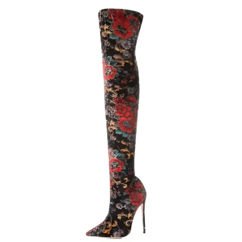 Funki Buys | Boots | Women's Snake Leopard Cloth Long Boots