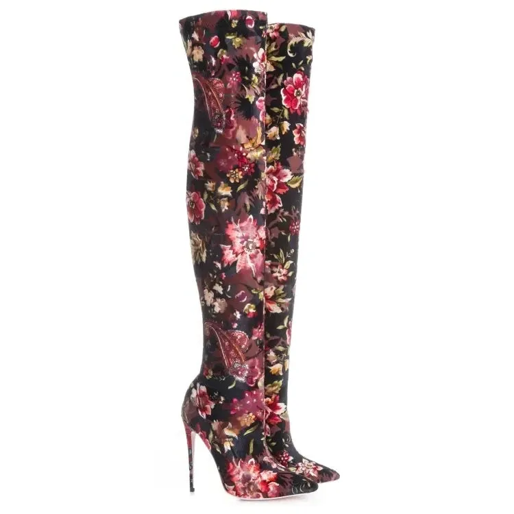 Funki Buys | Boots | Women's Snake Leopard Cloth Long Boots