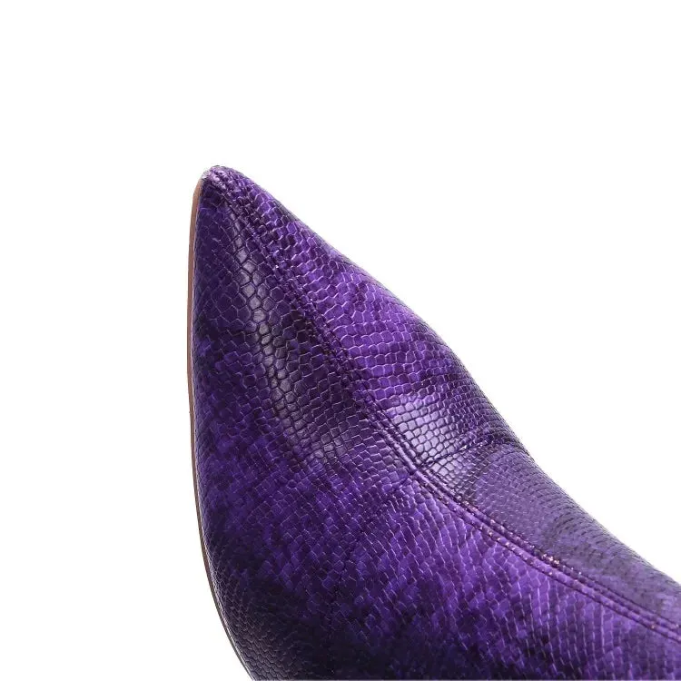 Funki Buys | Boots | Women's Snake Leopard Cloth Long Boots