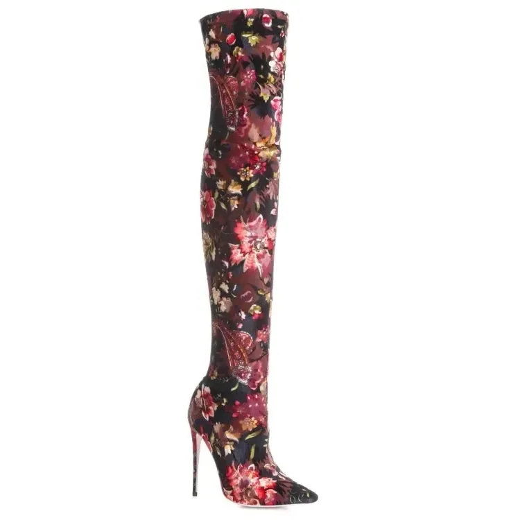 Funki Buys | Boots | Women's Snake Leopard Cloth Long Boots