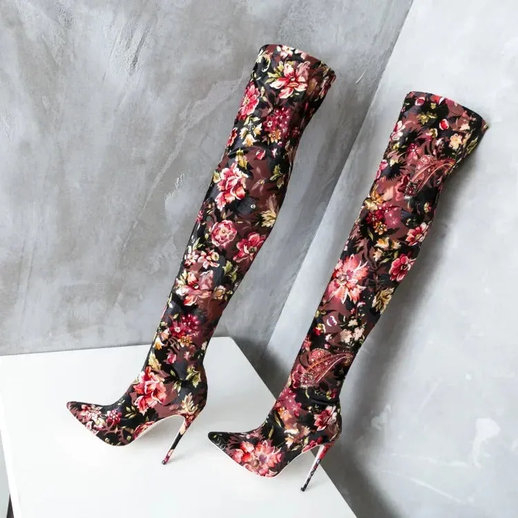 Funki Buys | Boots | Women's Snake Leopard Cloth Long Boots