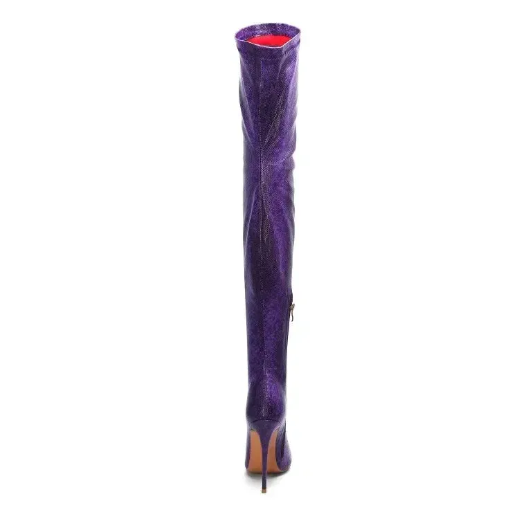 Funki Buys | Boots | Women's Snake Leopard Cloth Long Boots