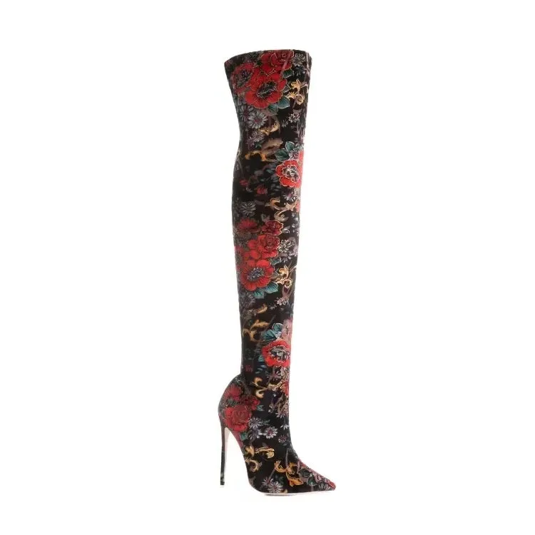Funki Buys | Boots | Women's Snake Leopard Cloth Long Boots