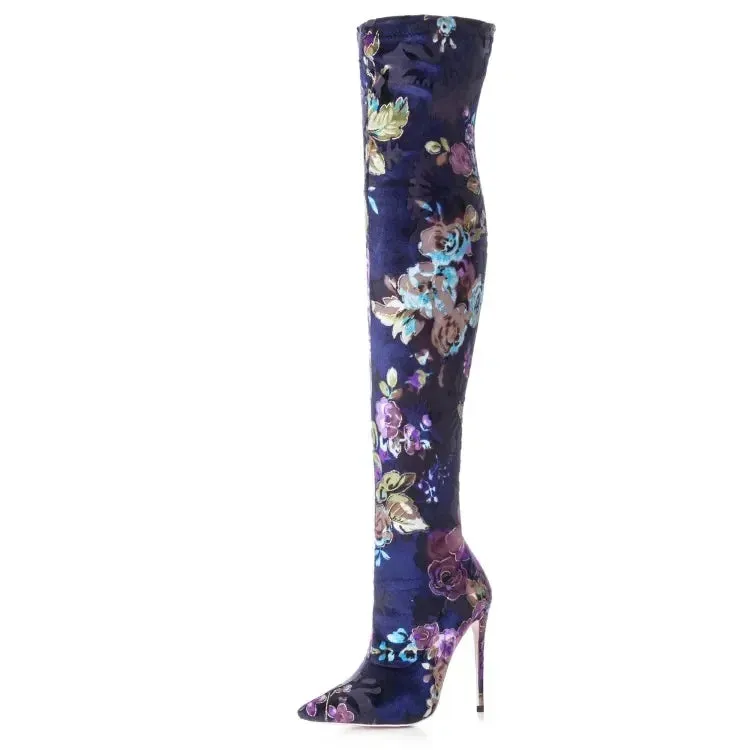 Funki Buys | Boots | Women's Snake Leopard Cloth Long Boots