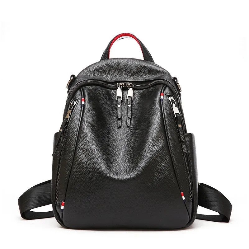 Genuine Leather Girls Backpack
