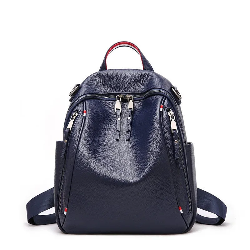 Genuine Leather Girls Backpack