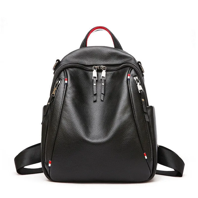 Genuine Leather Girls Backpack