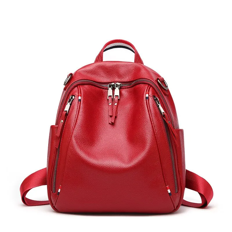 Genuine Leather Girls Backpack