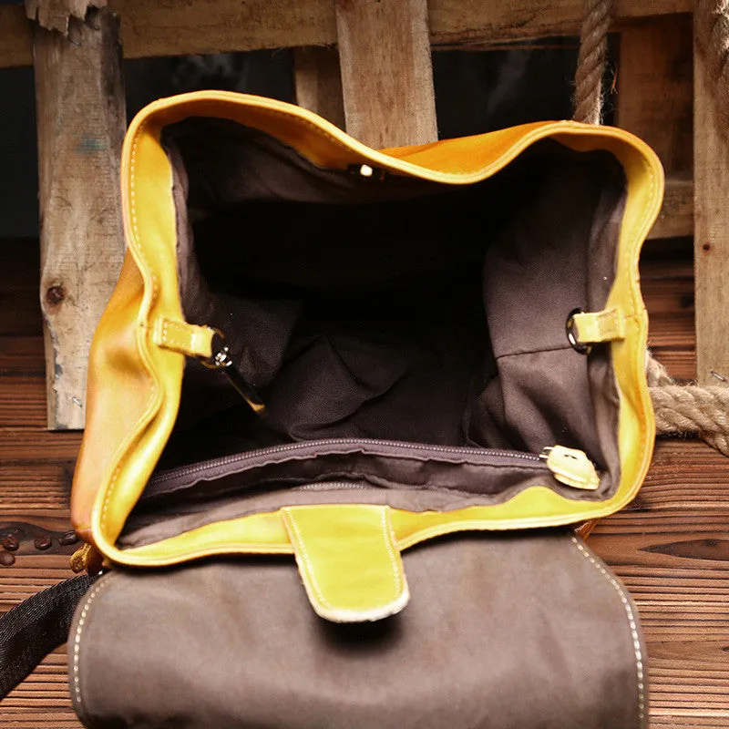 Genuine Leather Unisex Backpack