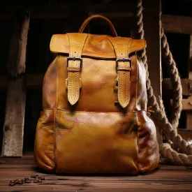 Genuine Leather Unisex Backpack
